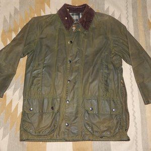 Barbour Classic Beaufort Men's C40 102cm M/L Waxed Olive Coat - Lined - No Hood